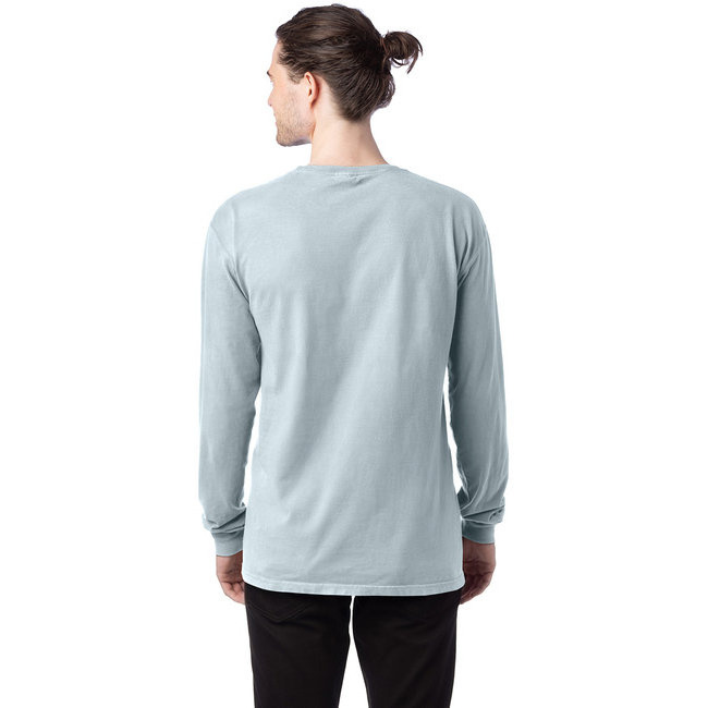 Unisex garment-Dyed Long-Sleeve T-Shirt - BLAcK - S(D0102H7KY58)