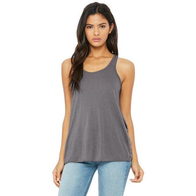 Ladies Flowy Racerback Tank - ATHLETIc HEATHER - S(D0102H7K76P)