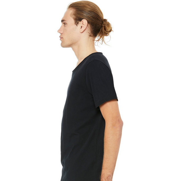Mens Jersey Raw Neck T-Shirt - MILITARY gREEN - S(D0102H7W6WP)