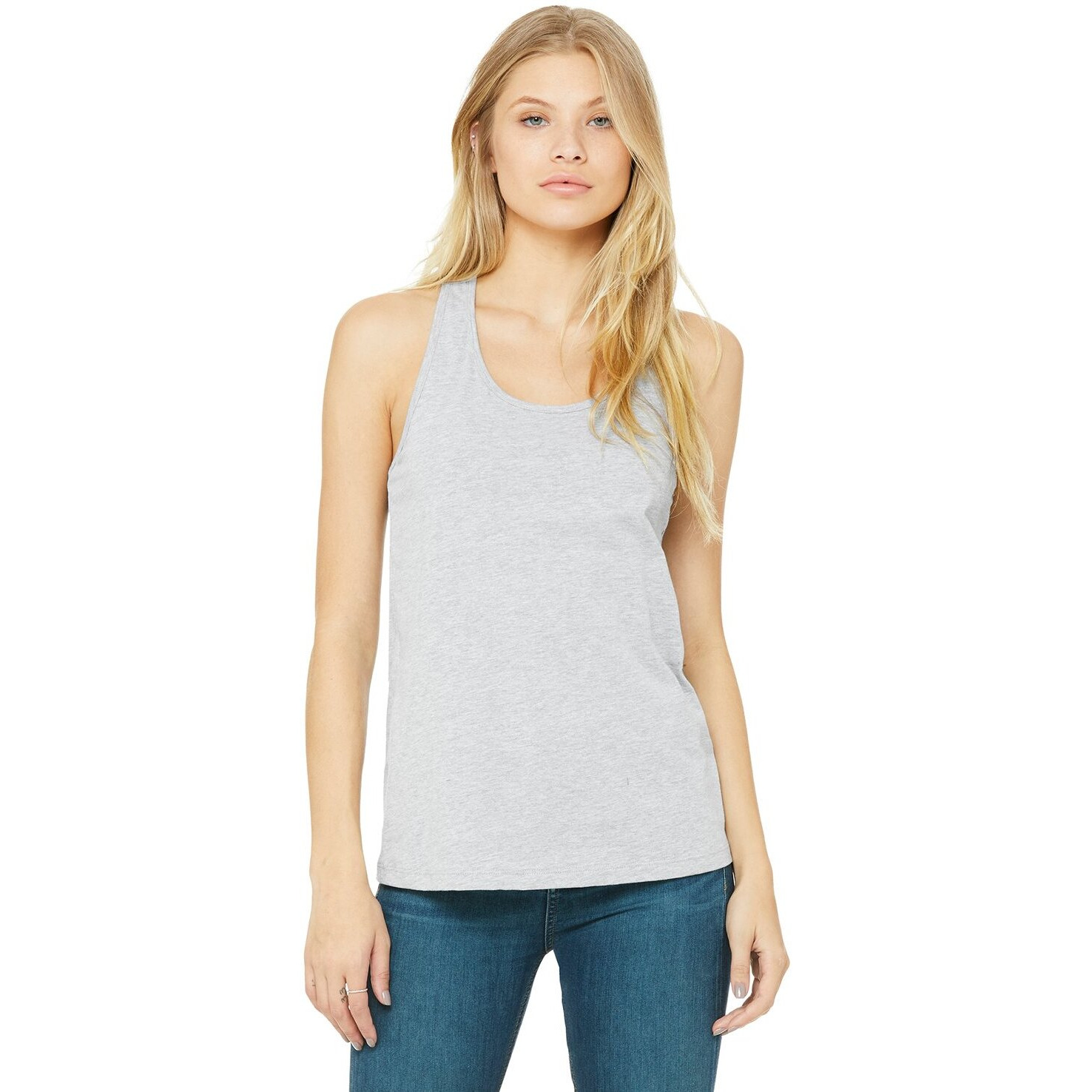 Ladies Jersey Racerback Tank - WHITE - S(D0102H7KEIJ)