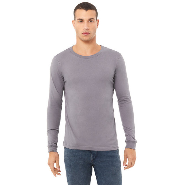 Unisex Jersey Long-Sleeve T-Shirt - RED - S(D0102H7WP06)