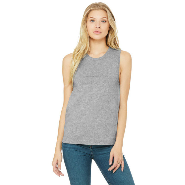 Ladies Jersey Muscle Tank - WHITE - S(D0102H7W7D6)