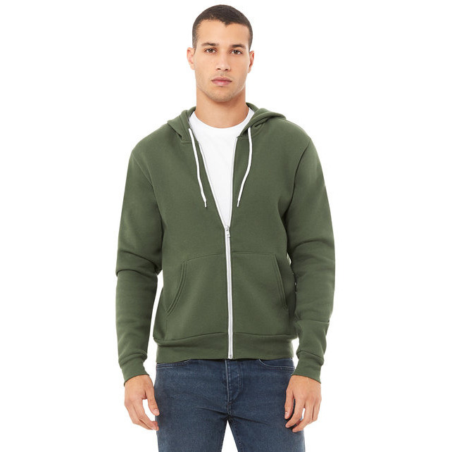 Unisex Sponge Fleece Full-Zip Hooded Sweatshirt - ASPHALT - 2XL(D0102H7WM92)