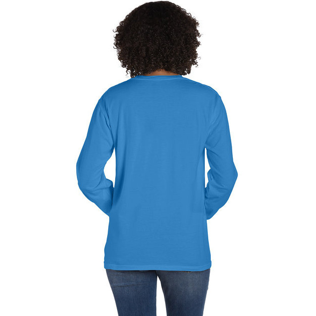 Unisex garment-Dyed Long-Sleeve T-Shirt with Pocket - NEW RAILROAD - S(D0102H7K1TP)