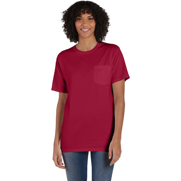 Unisex garment-Dyed T-Shirt with Pocket - BLAcK - S(D0102H7K09T)