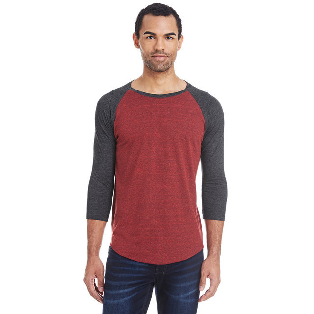Unisex Triblend 34-Sleeve Raglan - cRM cRD BLK TRB - 3XL(D0102H7NP92)