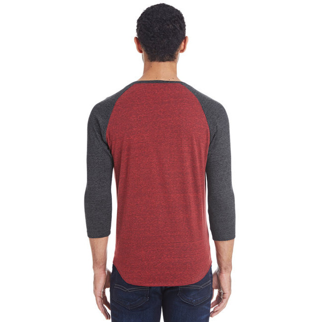 Unisex Triblend 34-Sleeve Raglan - cRM cRD BLK TRB - 3XL(D0102H7NP92)