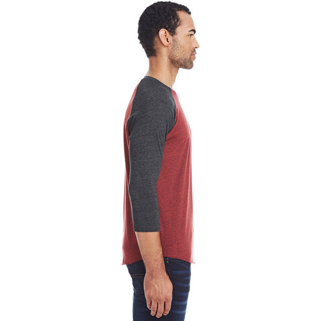 Unisex Triblend 34-Sleeve Raglan - cRM cRD BLK TRB - 3XL(D0102H7NP92)