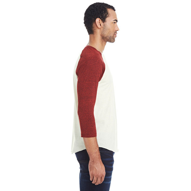 Unisex Triblend 34-Sleeve Raglan - cRM cRD BLK TRB - 3XL(D0102H7NPg8)