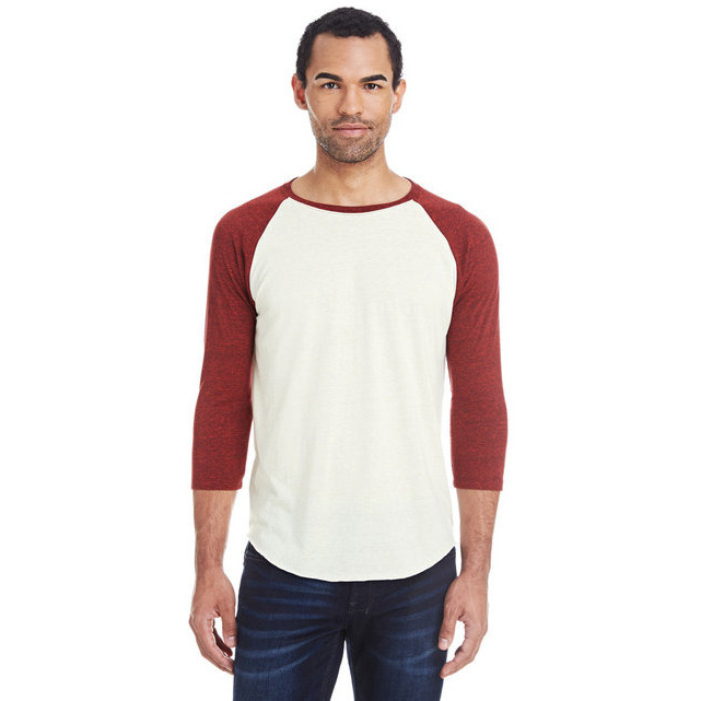 Unisex Triblend 34-Sleeve Raglan - cRM cRD BLK TRB - 3XL(D0102H7NPQX)