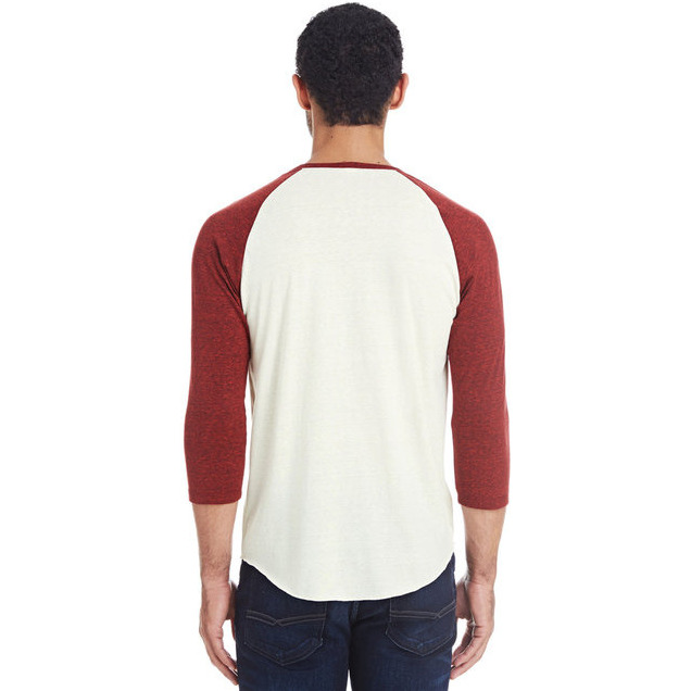 Unisex Triblend 34-Sleeve Raglan - cRM cRD BLK TRB - 3XL(D0102H7NPQX)