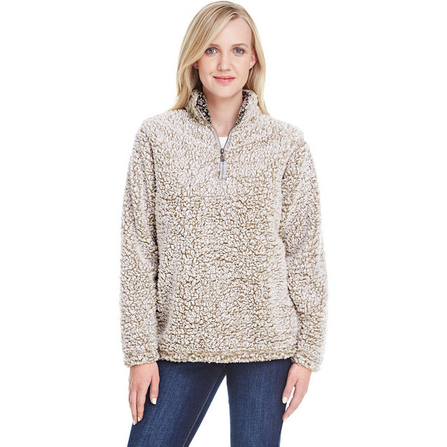 Ladies Epic Sherpa 14 Zip - OATMEAL HEATHER - S(D0102H76236)