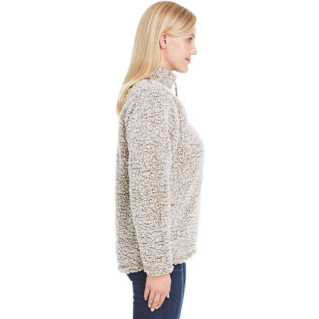 Ladies Epic Sherpa 14 Zip - OATMEAL HEATHER - S(D0102H76236)