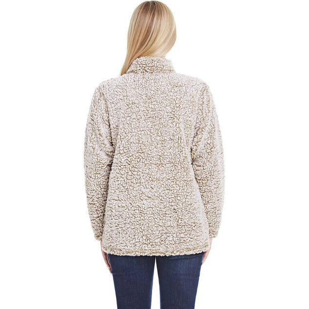 Ladies Epic Sherpa 14 Zip - OATMEAL HEATHER - S(D0102H76232)