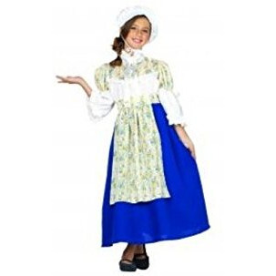 Colonial Girl dress blue Small