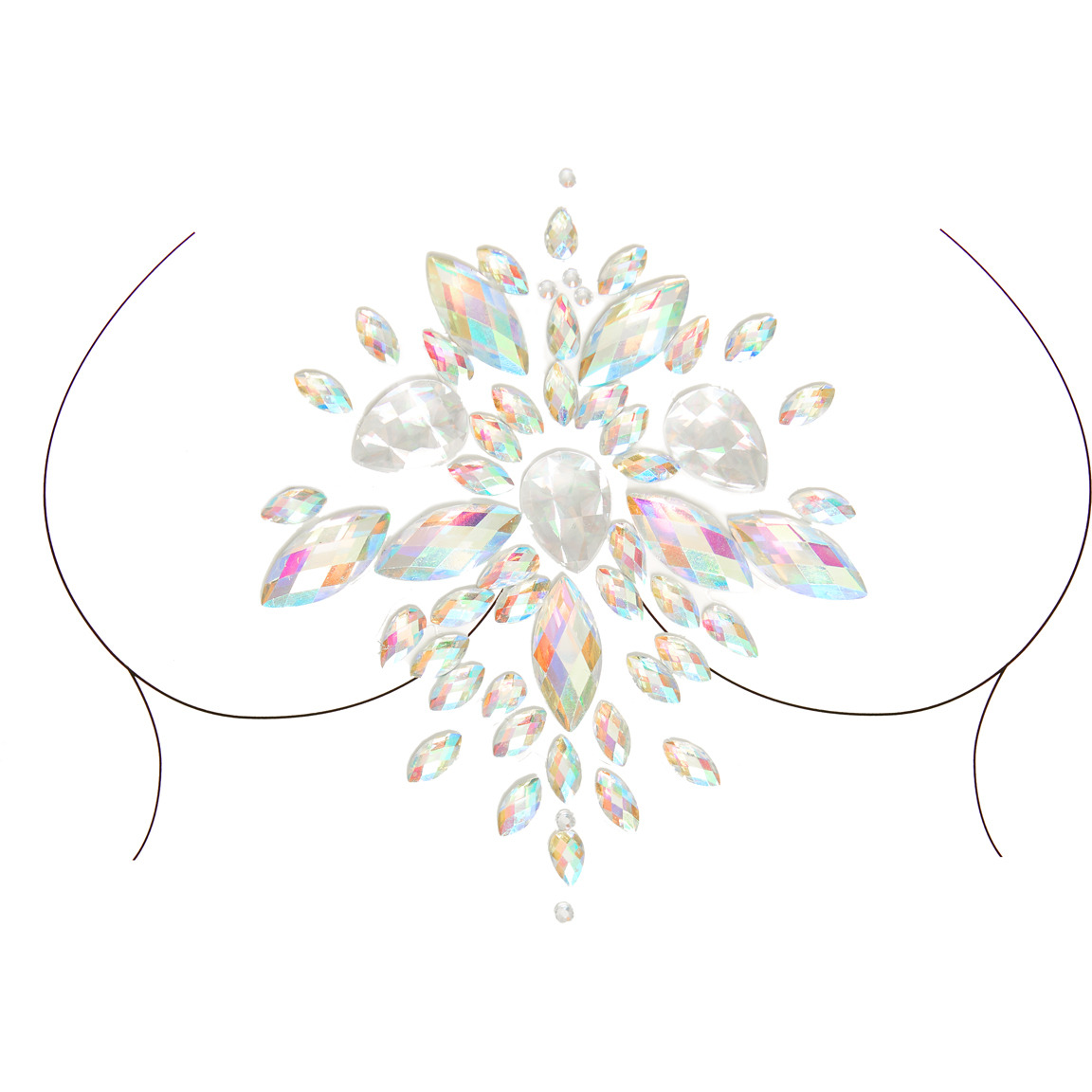 Celestial adhesive body jewels sticker.
