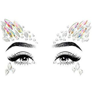 Arista adhesive face jewels sticker.