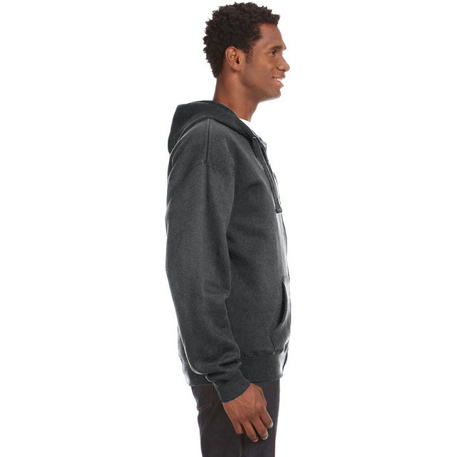 Adult Premium Full-Zip Fleece Hooded Sweatshirt - OXFORD - S(D0102H76LW2)
