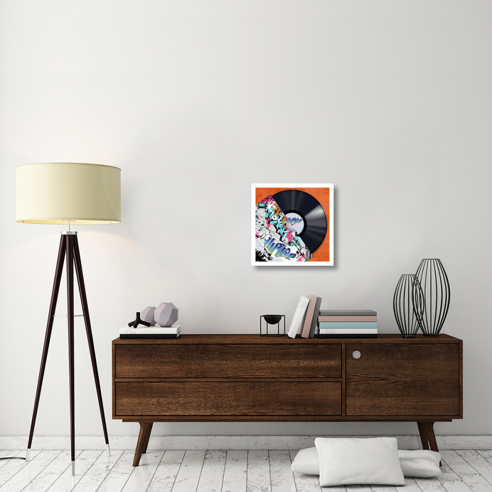 Vinyl Club, Hip Hop-Paper Art-20&quotx20"