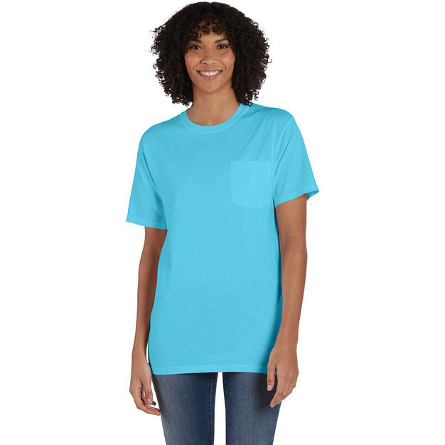 Unisex garment-Dyed T-Shirt with Pocket - BLAcK - S(D0102H7Y8V8)