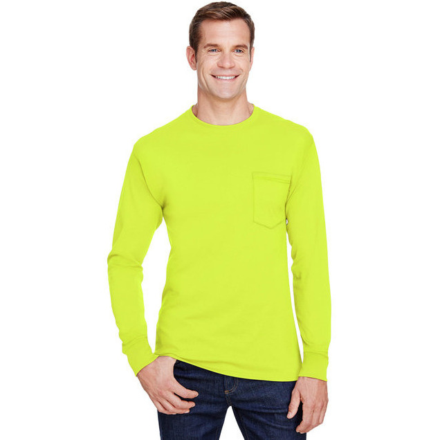 Adult Workwear Long-Sleeve Pocket T-Shirt - BLAcK - S(D0102H7K1JX)