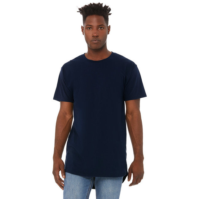 Mens Long Body Urban T-Shirt - WHITE - S(D0102H7WY52)