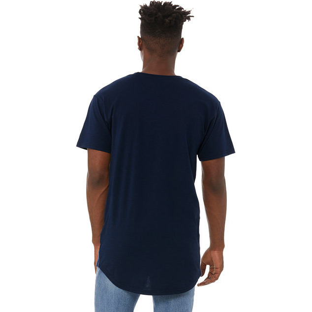 Mens Long Body Urban T-Shirt - WHITE - S(D0102H7WY52)