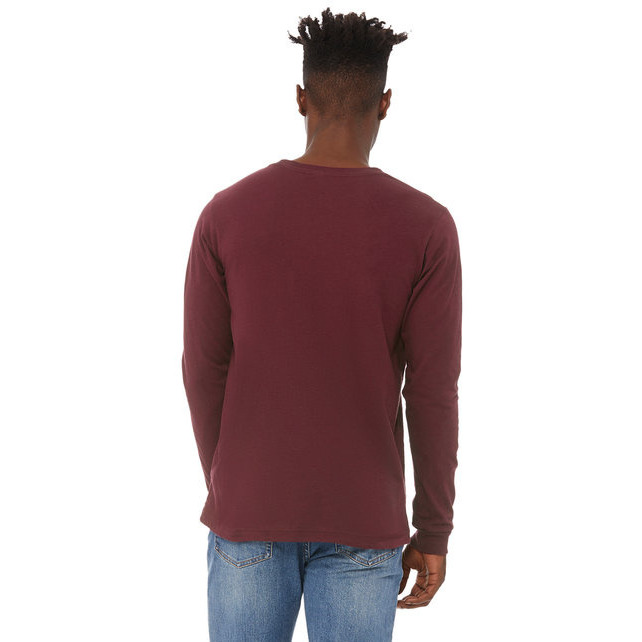 Unisex Jersey Long-Sleeve T-Shirt - RED - S(D0102H7WPM8)