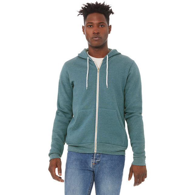 Unisex Sponge Fleece Full-Zip Hooded Sweatshirt - ASPHALT - 2XL(D0102H7WM4J)