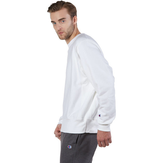 Adult Reverse Weave crew - WHITE - S(D0102H7KcT8)