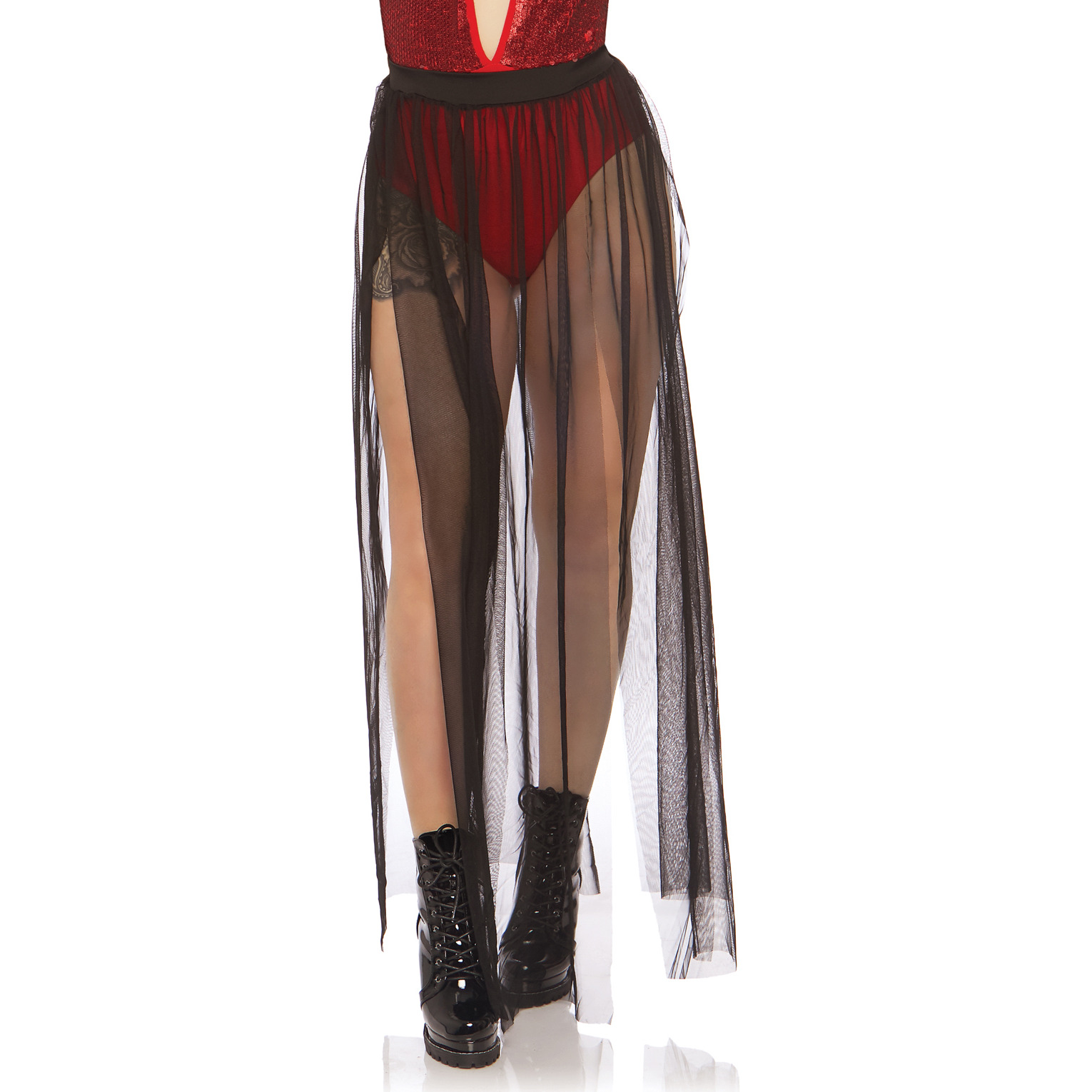 Multi slit sheer skirt