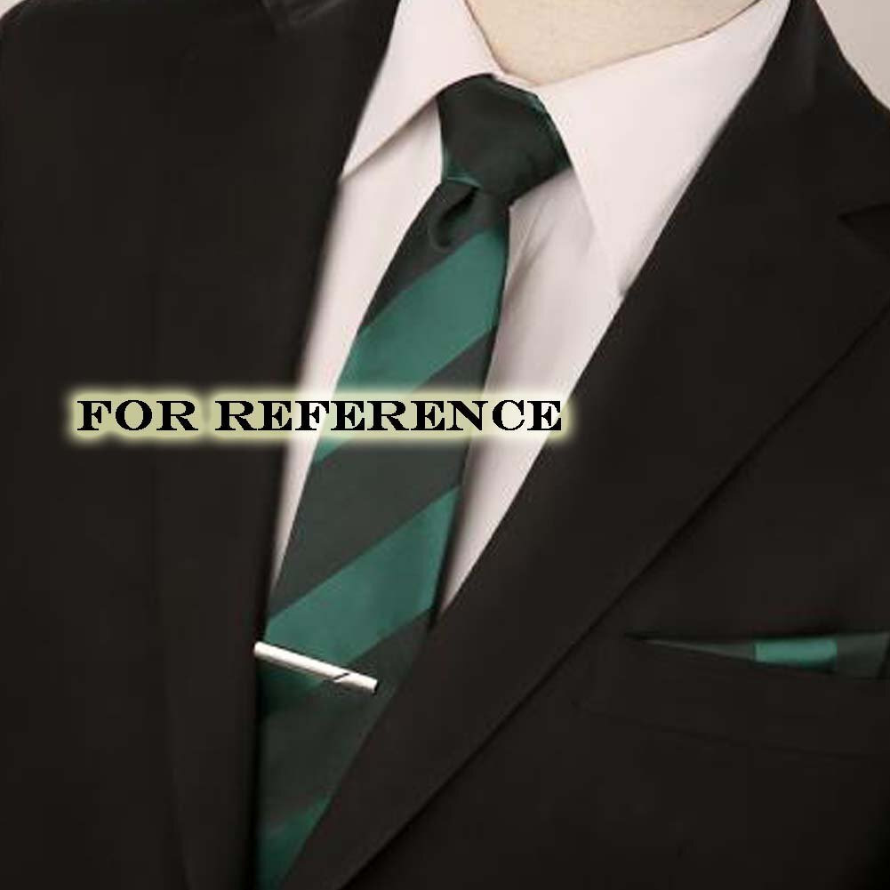 Formal Neckties Mens Polyester Skinny Neckties Dark Green Diagonal Stripes 7 cm