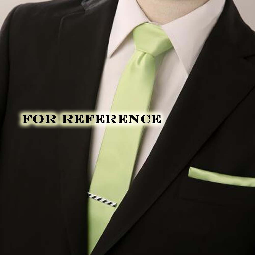 Solid Color Formal Neckties Mens Polyester Skinny Neckties Light Green 6 cm