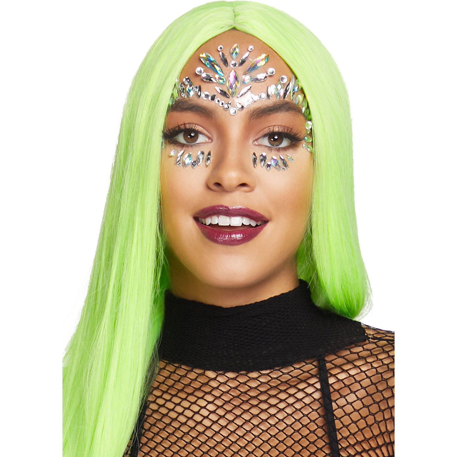 Iris adhesive face jewels sticker.