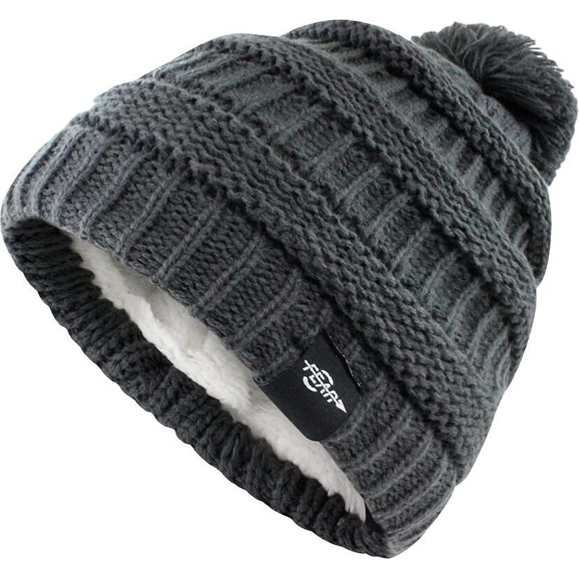 Fear0 NJ Warmest Plush Insulated Lining Knit cable Pom-Pom Beanie Hat Women(D0102H79VMT)