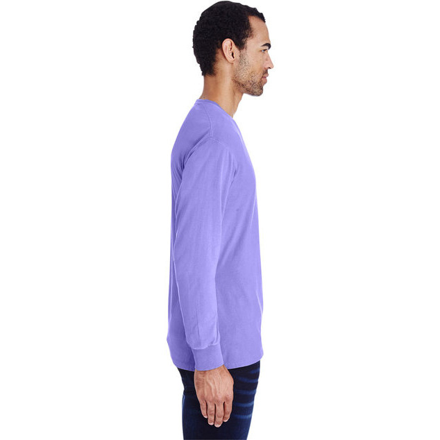 Unisex garment-Dyed Long-Sleeve T-Shirt - BLAcK - S(D0102H7DEAJ)