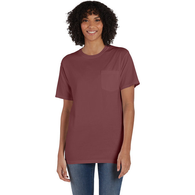 Unisex garment-Dyed T-Shirt with Pocket - BLAcK - S(D0102H7Y8ZP)