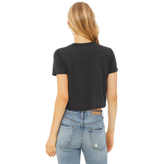 Ladies Flowy cropped T-Shirt - WHITE - S(D0102H7WZJT)