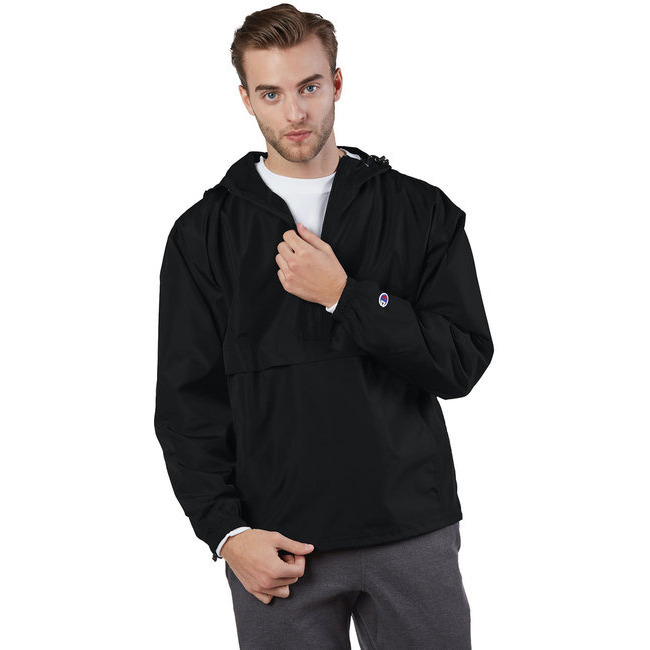 Adult Packable Anorak 14 Zip Jacket - BLAcK - S(D0102H7K6RP)