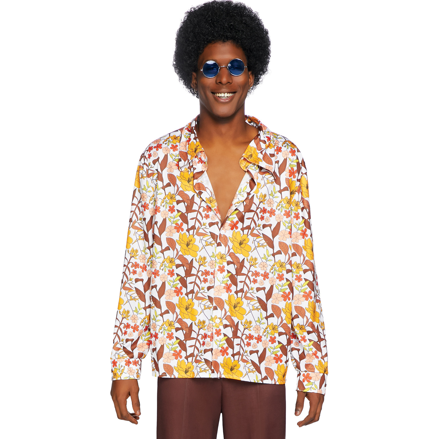 Mens 70s floral shirt.