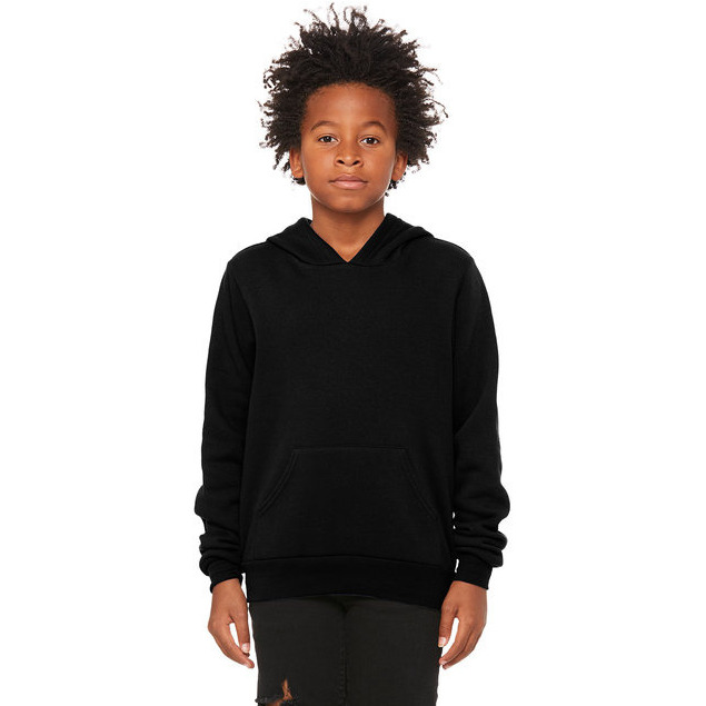 Youth Sponge Fleece Pullover Hooded Sweatshirt - BLAcK - S(D0102H7W37J)