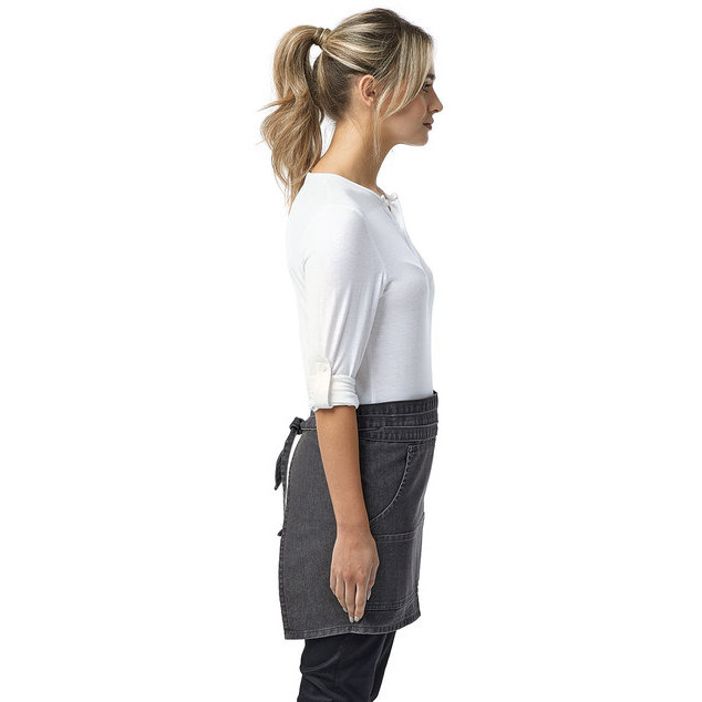 Unisex Jeans Stitch Denim Waist Apron - BLAcK DENIM - OS(D0102H7DgU8)