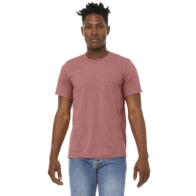 Unisex Sueded T-Shirt - HEATHER RED - XS(D0102H7KP16)