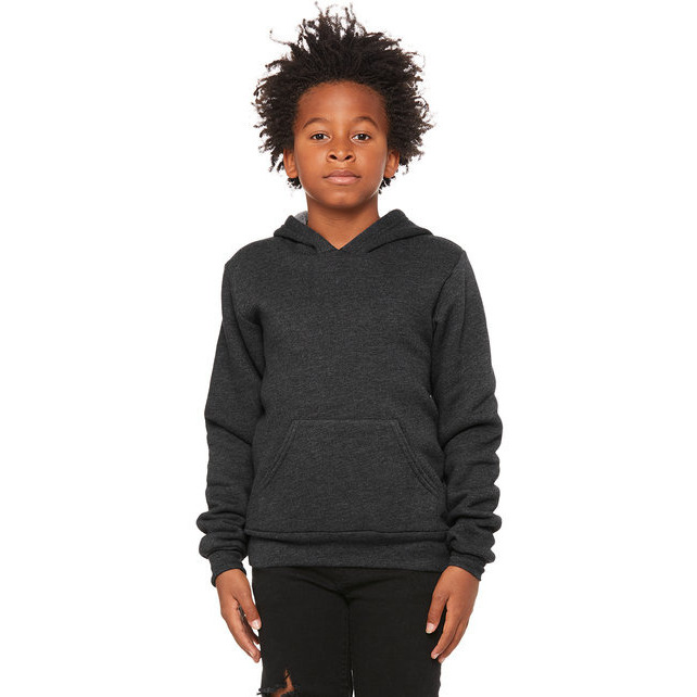 Youth Sponge Fleece Pullover Hooded Sweatshirt - BLAcK - S(D0102H7W378)