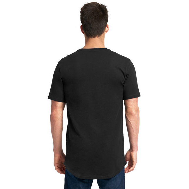 Mens cotton Long Body crew - BLAcK - S(D0102H7NEUX)