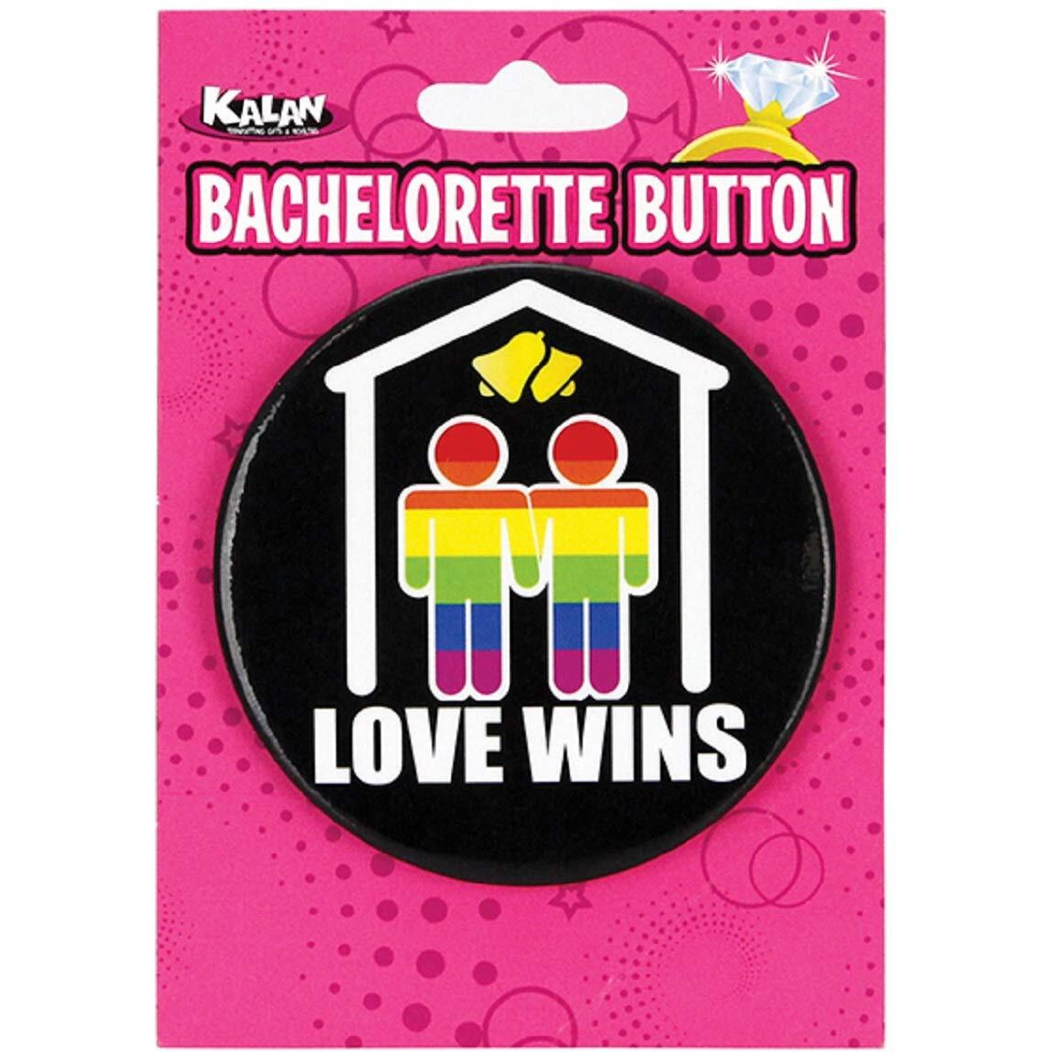 3 inches Bachelorette Button Man Man Men Love Wins(D0102H50HIY)