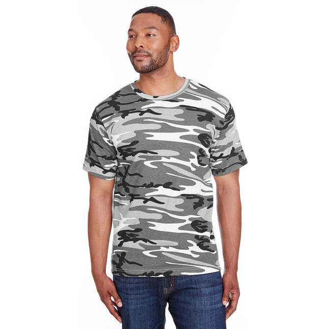 Mens camo T-Shirt - BLUE WOODLAND - S(D0102H7M6T6)