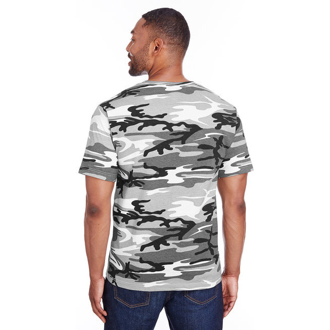 Mens camo T-Shirt - BLUE WOODLAND - S(D0102H7M6T6)