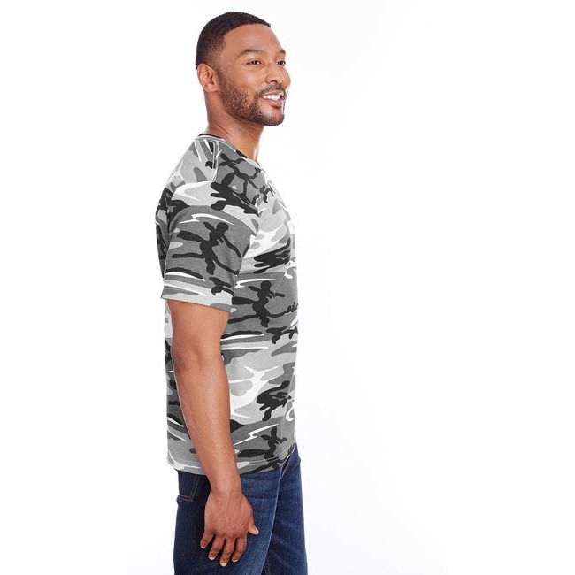 Mens camo T-Shirt - BLUE WOODLAND - S(D0102H7M6T6)