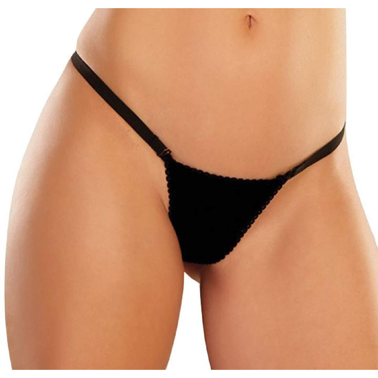 Adore Between The cheats Velvet Panty Black OS(D0102H50E2Y)